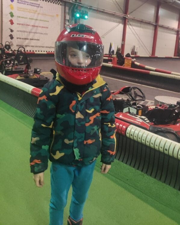 Some of Paweł's first laps at the go-kart track in Kraków. 🏁